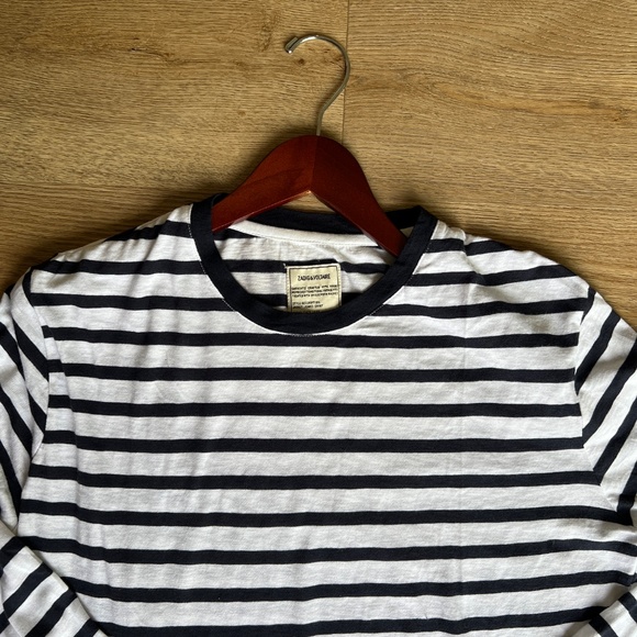Zadig & Voltaire Striped Crew Neck T-Shirt - Picture 4 of 8